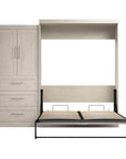 Modubox Pur Queen Murphy Wall Bed and 1 Storage Unit with Drawers (101”), image 35