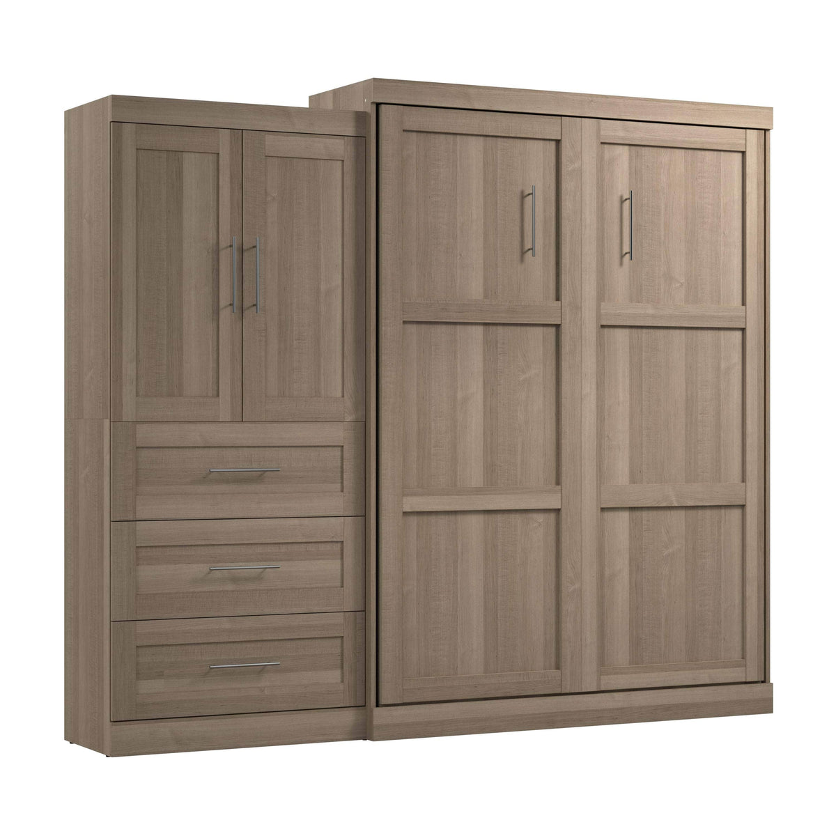 Modubox Pur Queen Murphy Wall Bed and 1 Storage Unit with Drawers (101”), image 46