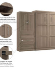 Modubox Pur Queen Murphy Wall Bed and 1 Storage Unit with Drawers (101”), image 51