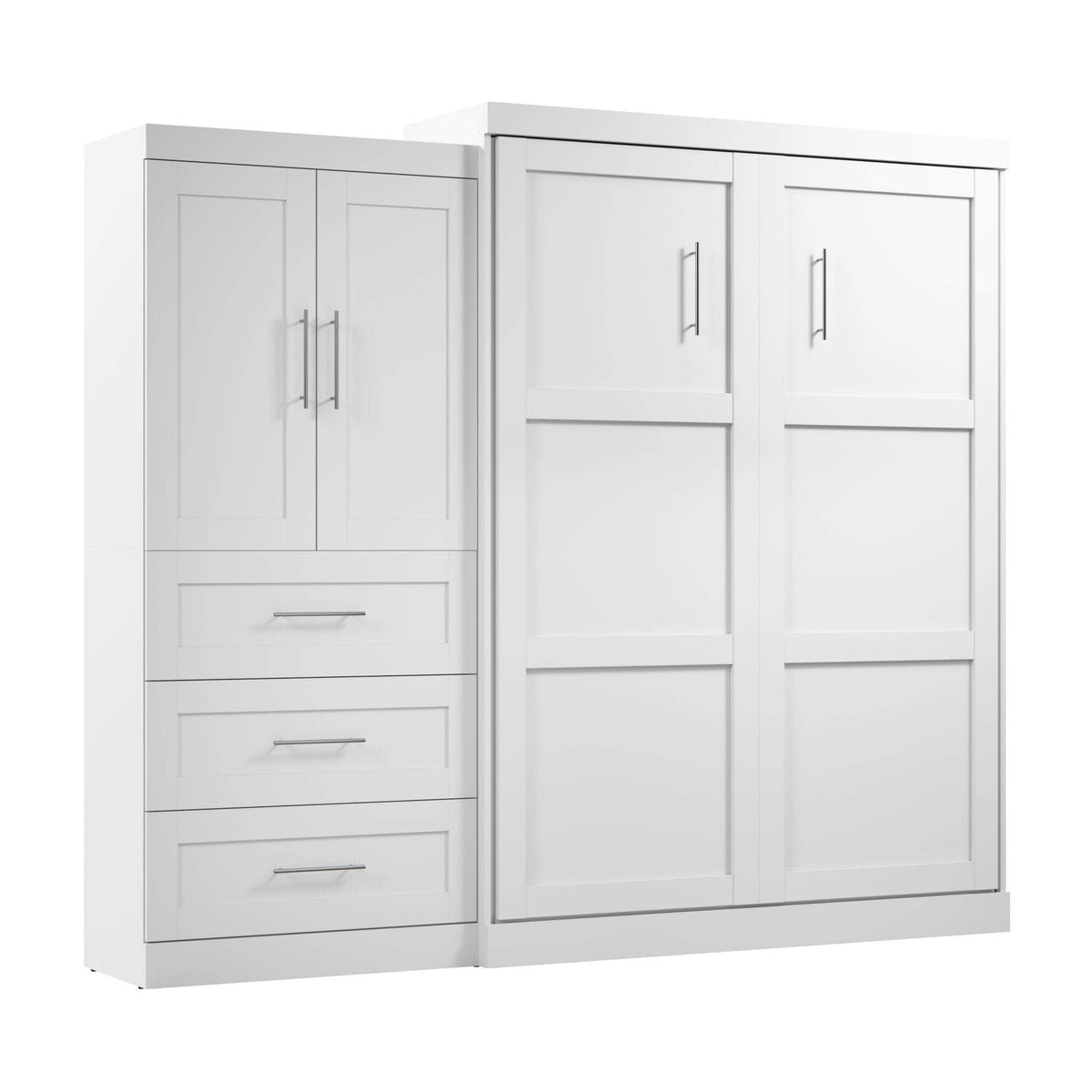 Modubox Pur Queen Murphy Wall Bed and 1 Storage Unit with Drawers (101”), image 3