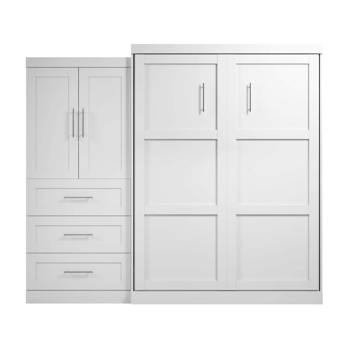 Modubox Pur Queen Murphy Wall Bed and 1 Storage Unit with Drawers (101”), image 4
