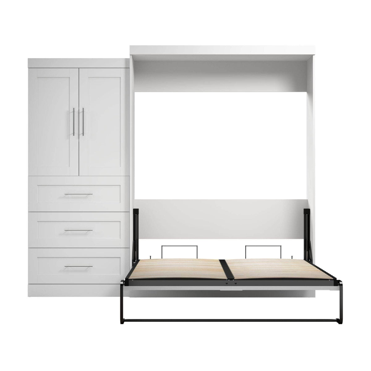 Modubox Pur Queen Murphy Wall Bed and 1 Storage Unit with Drawers (101”), image 5
