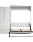 Modubox Pur Queen Murphy Wall Bed and 1 Storage Unit with Drawers (101”), image 5