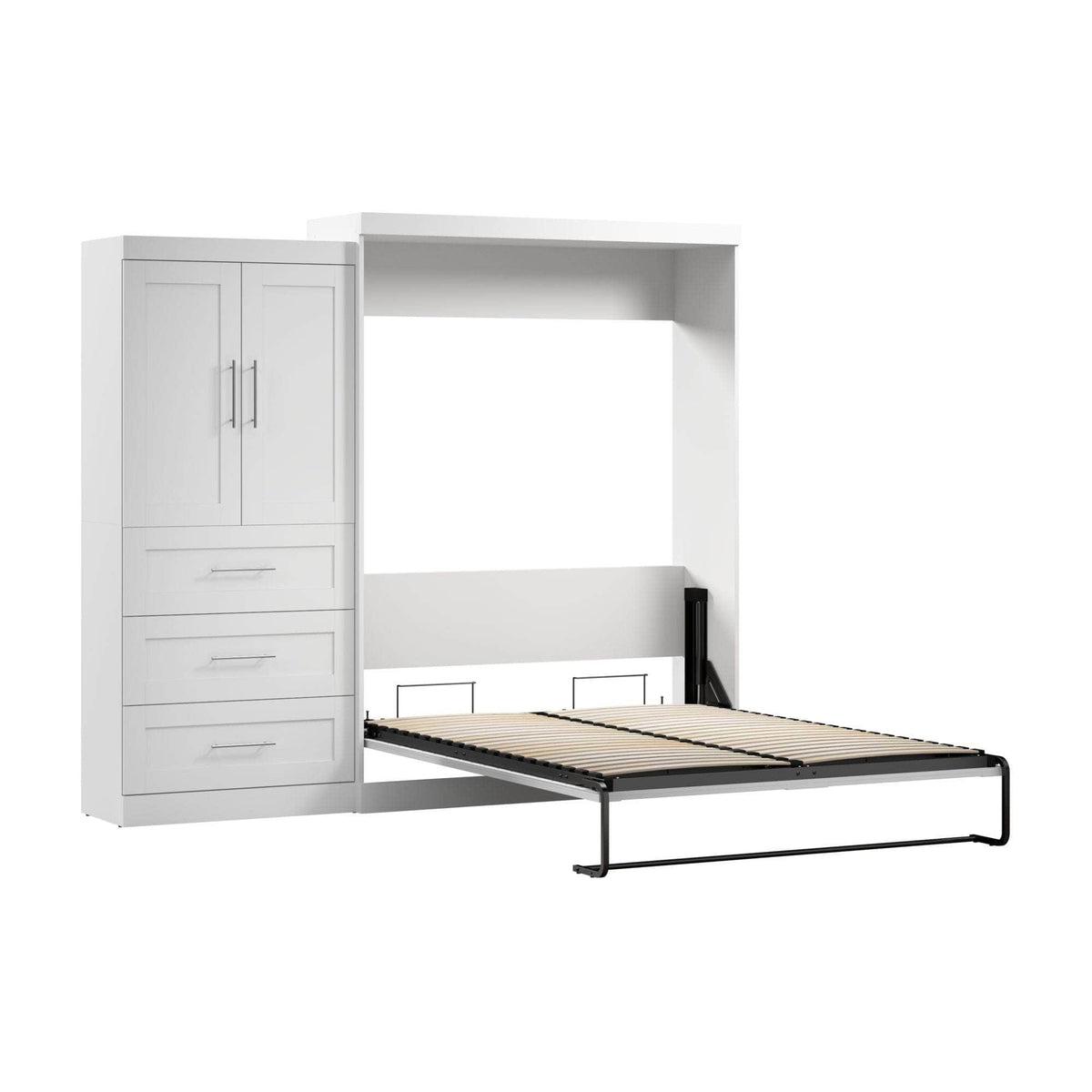 Modubox Pur Queen Murphy Wall Bed and 1 Storage Unit with Drawers (101”), image 6