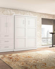 Modubox Pur Queen Murphy Wall Bed and 1 Storage Unit with Drawers (101”), image 1