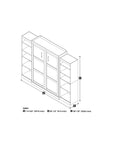 Modubox Pur Queen Murphy Wall Bed and 2 Storage Units (115W), image 10