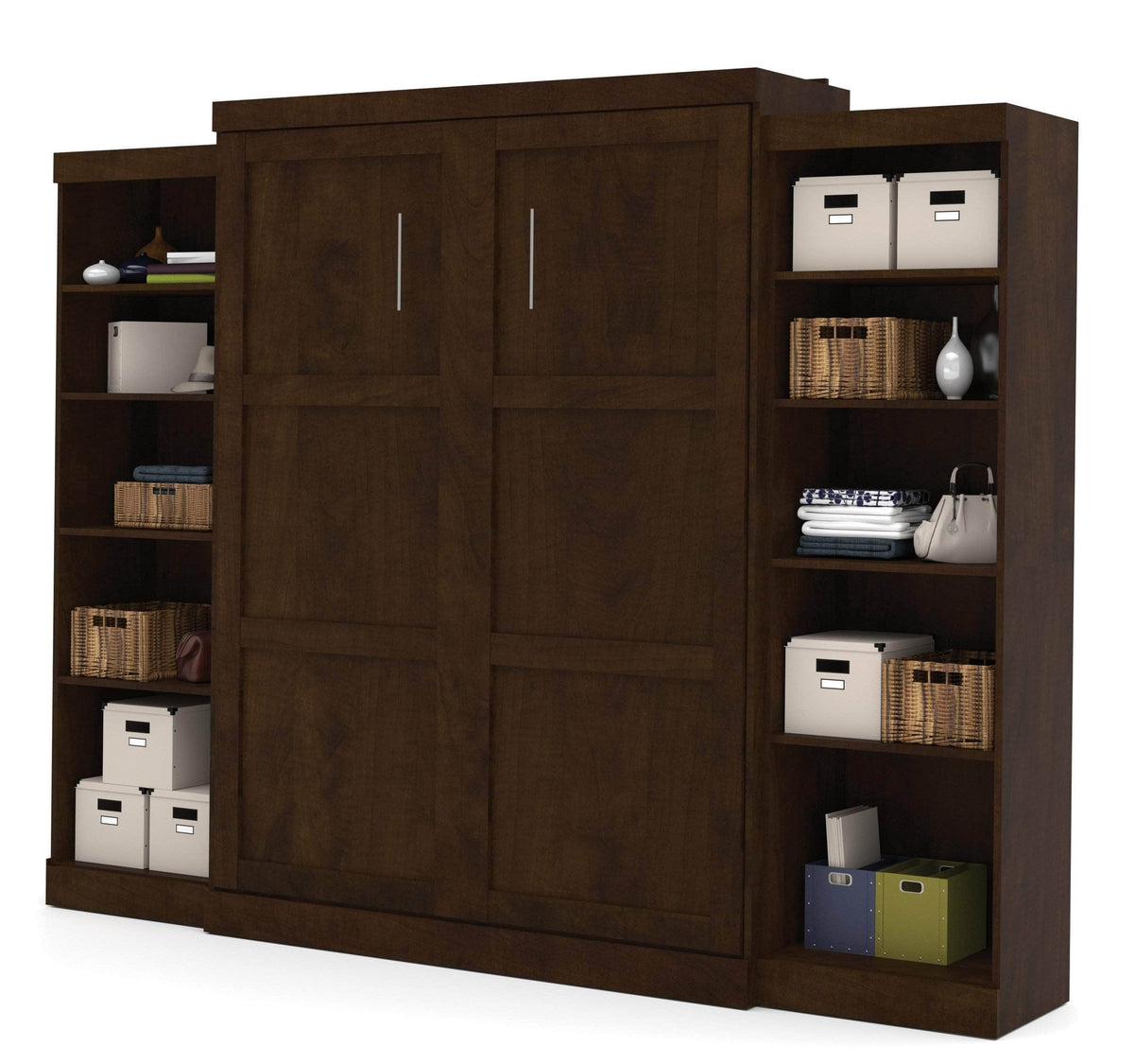 Modubox Pur Queen Murphy Wall Bed and 2 Storage Units (115W), image 7