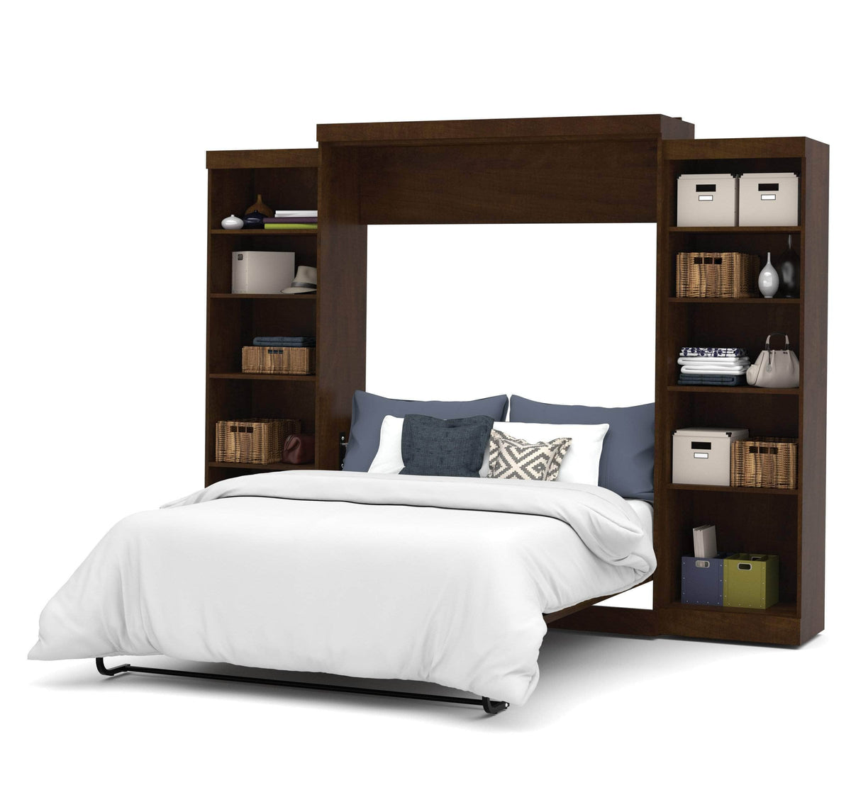 Modubox Pur Queen Murphy Wall Bed and 2 Storage Units (115W), image 8