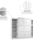 Modubox Pur Queen Murphy Wall Bed and 2 Storage Units (115W), image 16