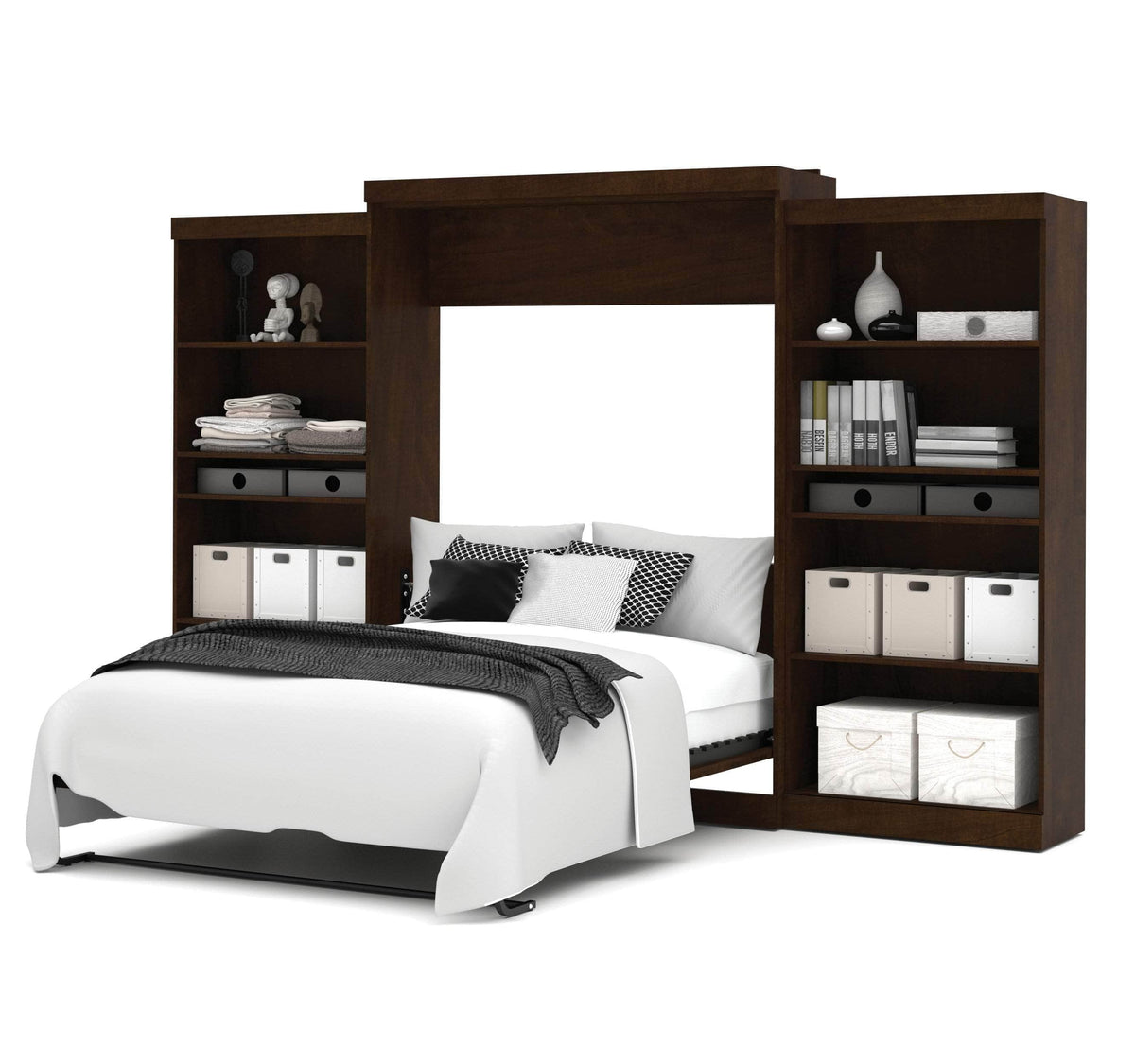 Modubox Pur Queen Murphy Wall Bed and 2 Storage Units (136”), image 3