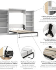 Modubox Pur Queen Murphy Wall Bed and 2 Storage Units (136”), image 15