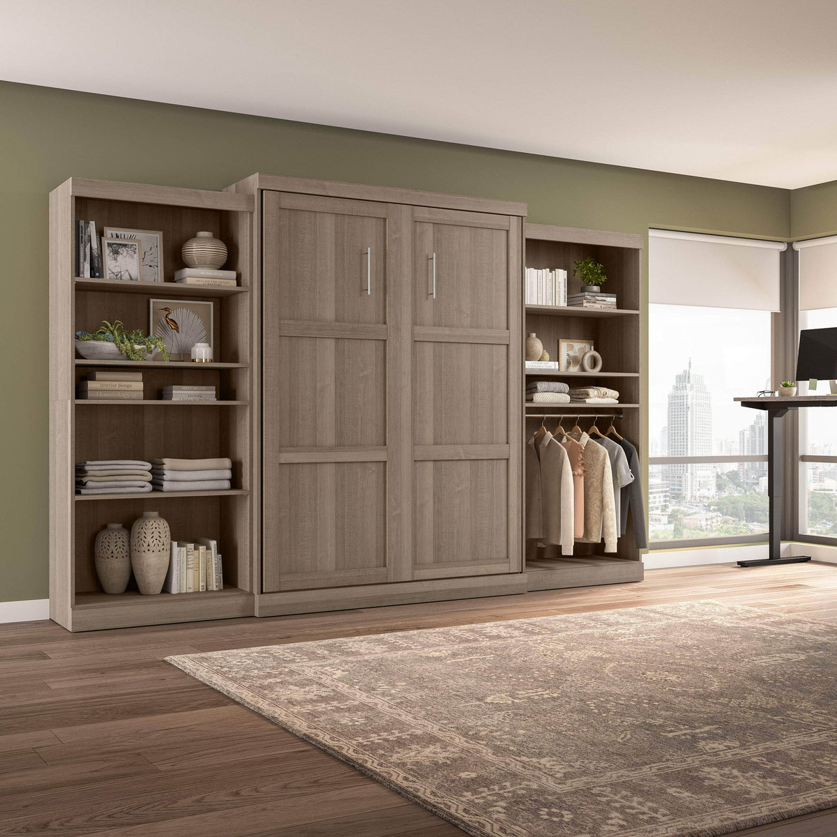 Modubox Pur Queen Murphy Wall Bed and 2 Storage Units (136”), image 62