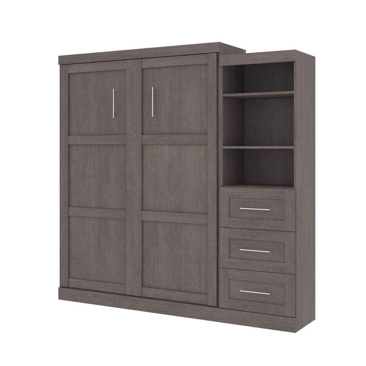 Modubox Pur Queen Murphy Wall Bed and Storage Unit with Drawers (90W), image 3