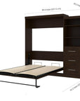 Modubox Pur Queen Murphy Wall Bed and Storage Unit with Drawers (90W), image 11