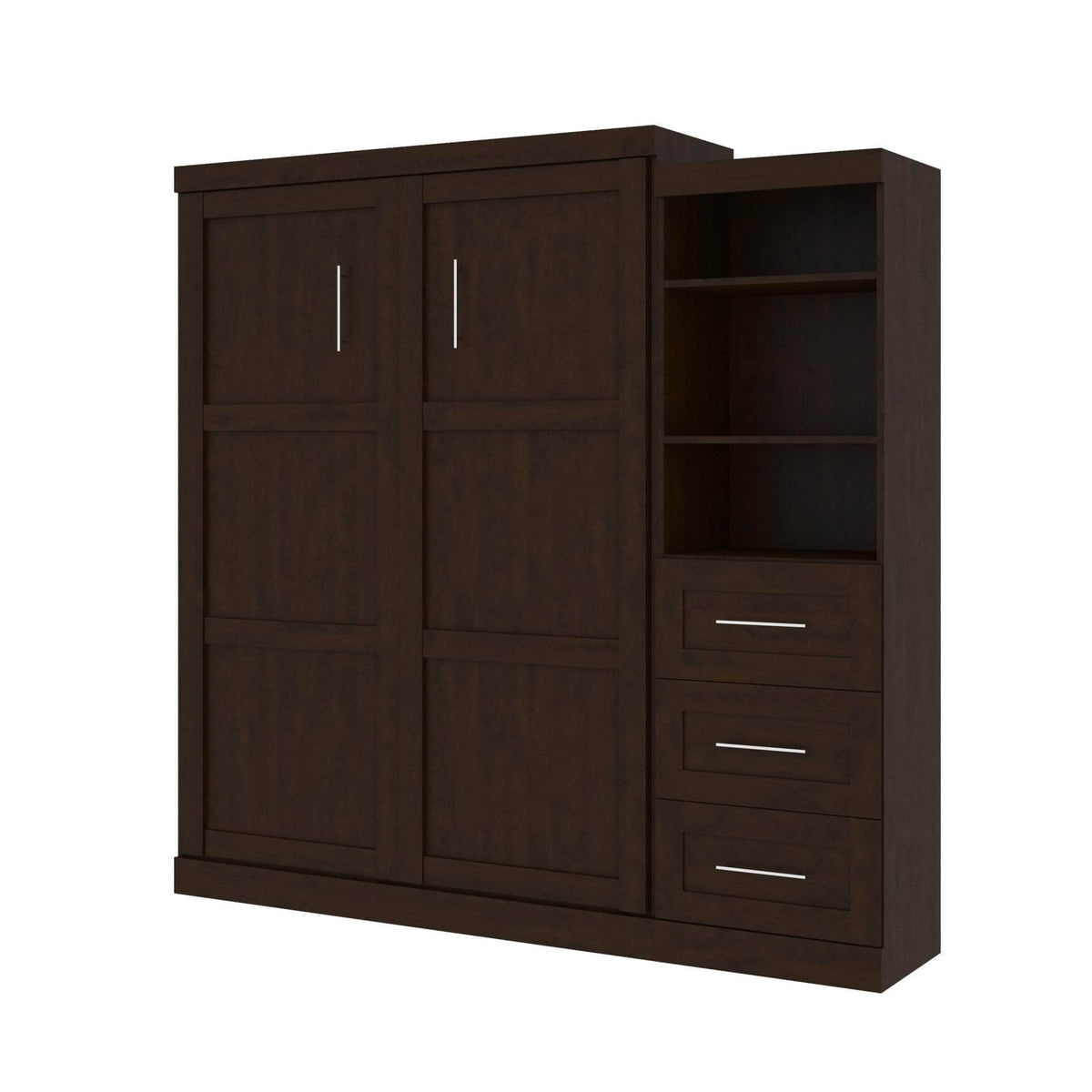 Modubox Pur Queen Murphy Wall Bed and Storage Unit with Drawers (90W), image 9