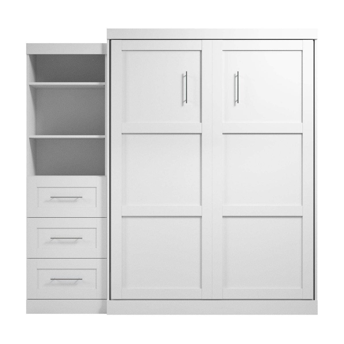 Modubox Pur Queen Murphy Wall Bed and Storage Unit with Drawers (90W), image 18