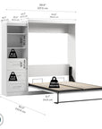 Modubox Pur Queen Murphy Wall Bed and Storage Unit with Drawers (90W), image 14