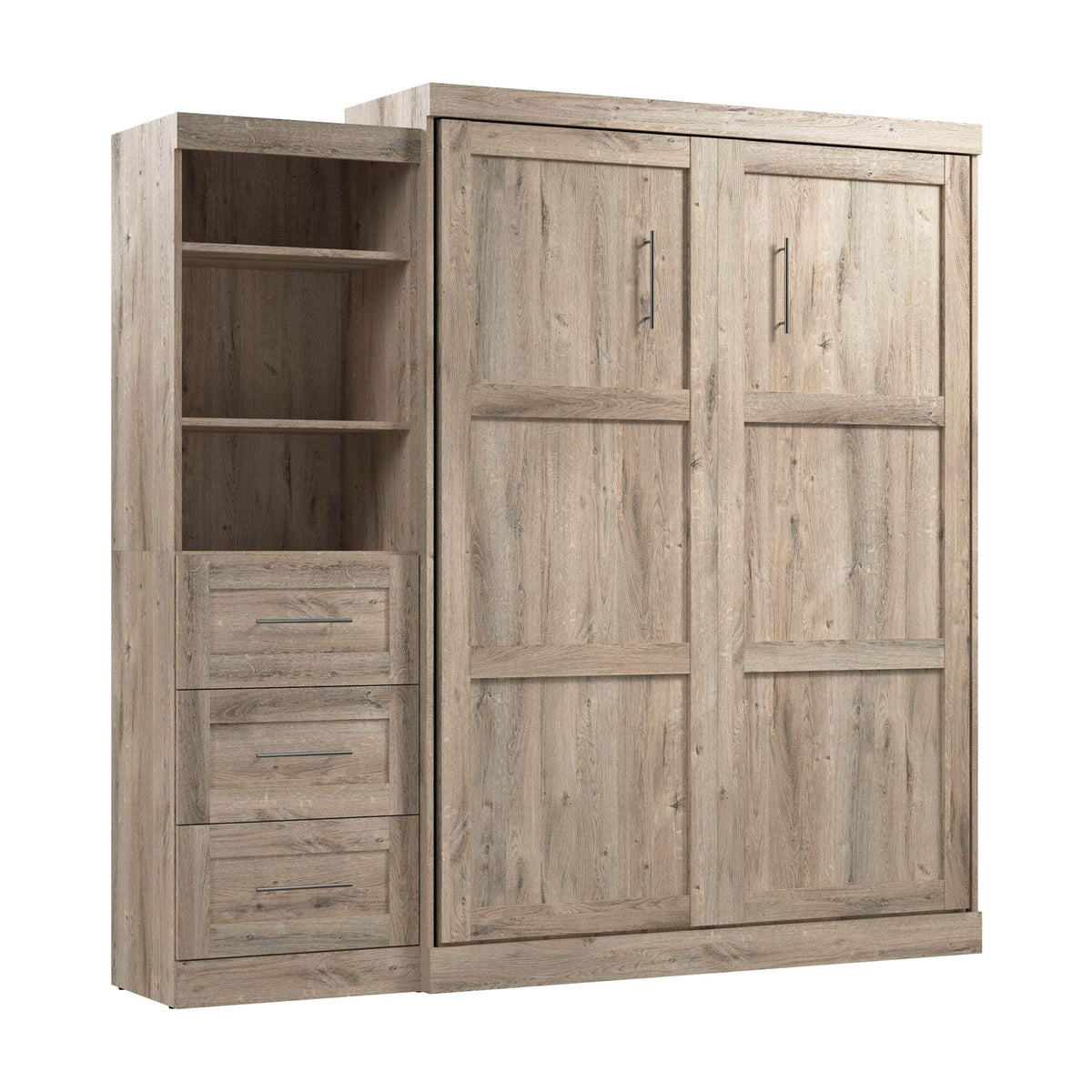Modubox Pur Queen Murphy Wall Bed and Storage Unit with Drawers (90W), image 30