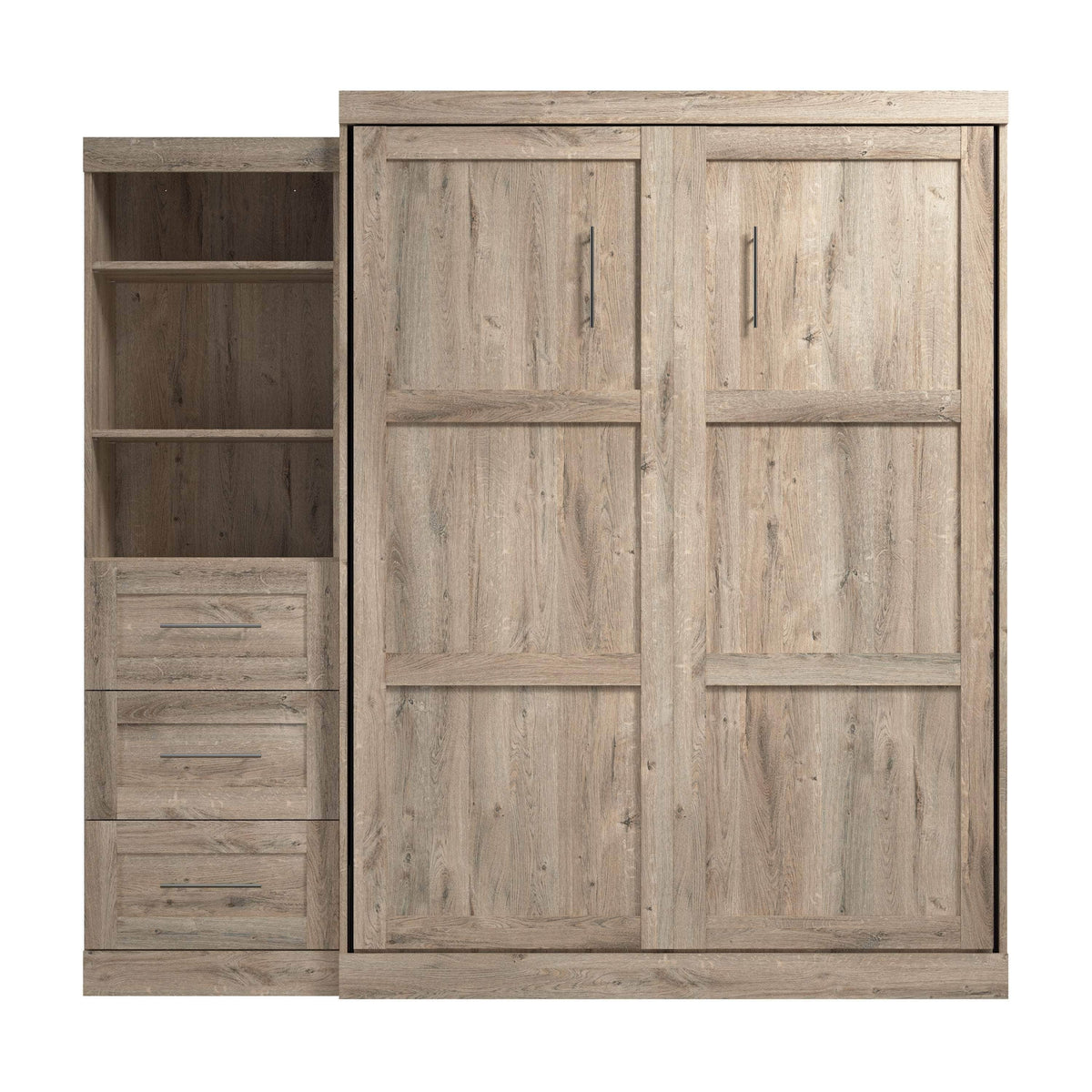 Modubox Pur Queen Murphy Wall Bed and Storage Unit with Drawers (90W), image 33