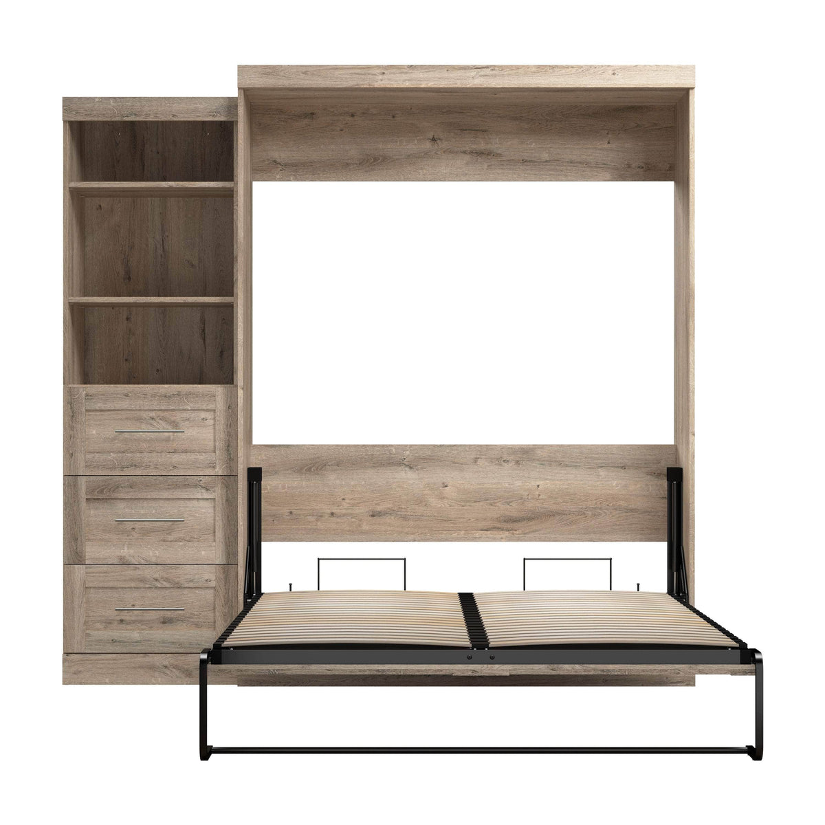 Modubox Pur Queen Murphy Wall Bed and Storage Unit with Drawers (90W), image 35