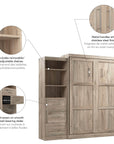 Modubox Pur Queen Murphy Wall Bed and Storage Unit with Drawers (90W), image 38