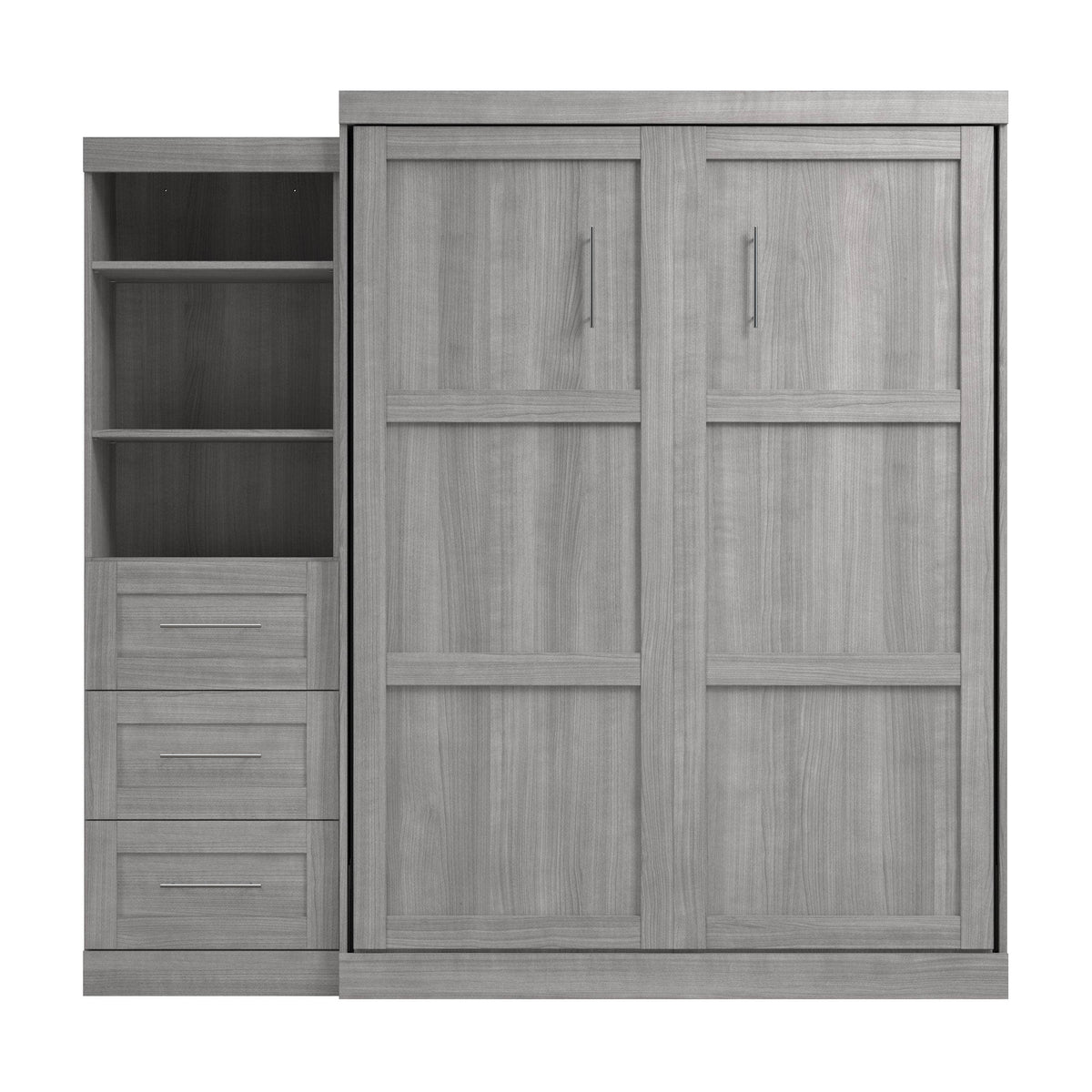 Modubox Pur Queen Murphy Wall Bed and Storage Unit with Drawers (90W), image 45