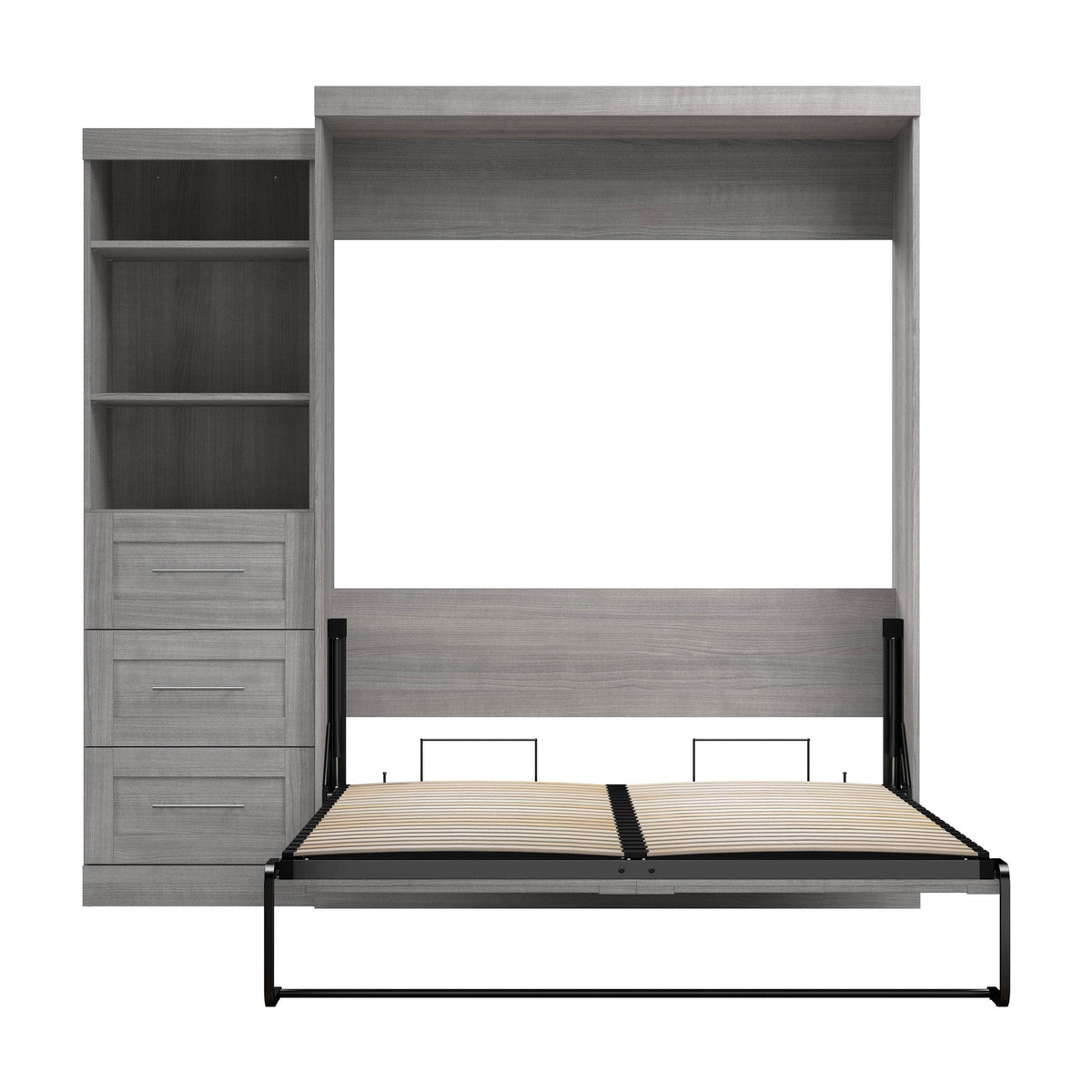 Modubox Pur Queen Murphy Wall Bed and Storage Unit with Drawers (90W), image 47