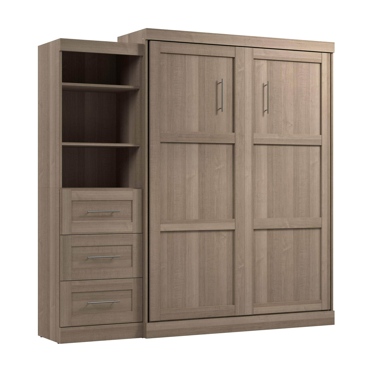 Modubox Pur Queen Murphy Wall Bed and Storage Unit with Drawers (90W), image 71