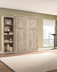 Modubox Pur 90" Queen Size Murphy Wall Bed with Storage Unit, image 20