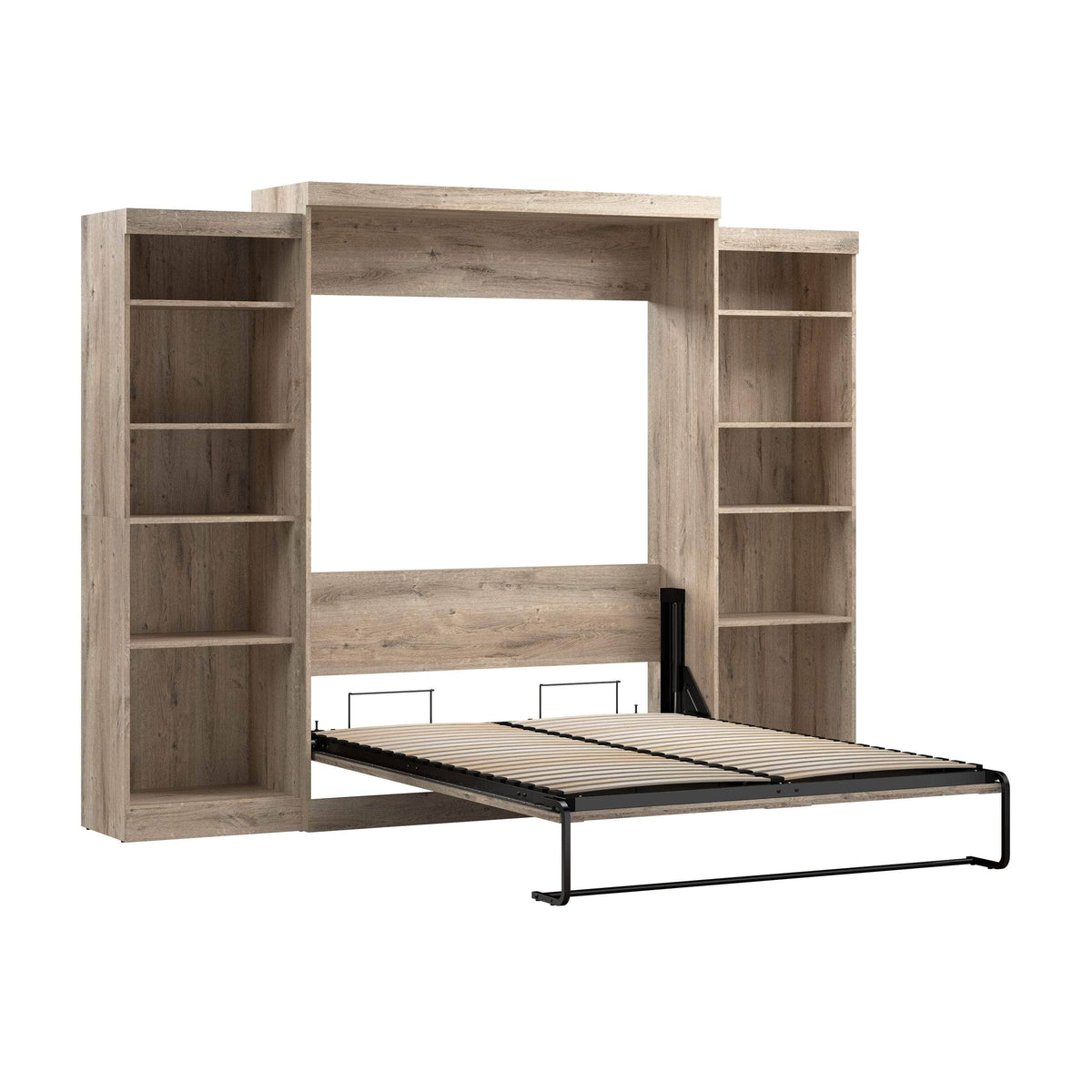 Modubox Pur Queen Murphy Wall Bed and 2 Storage Units (115W), image 31