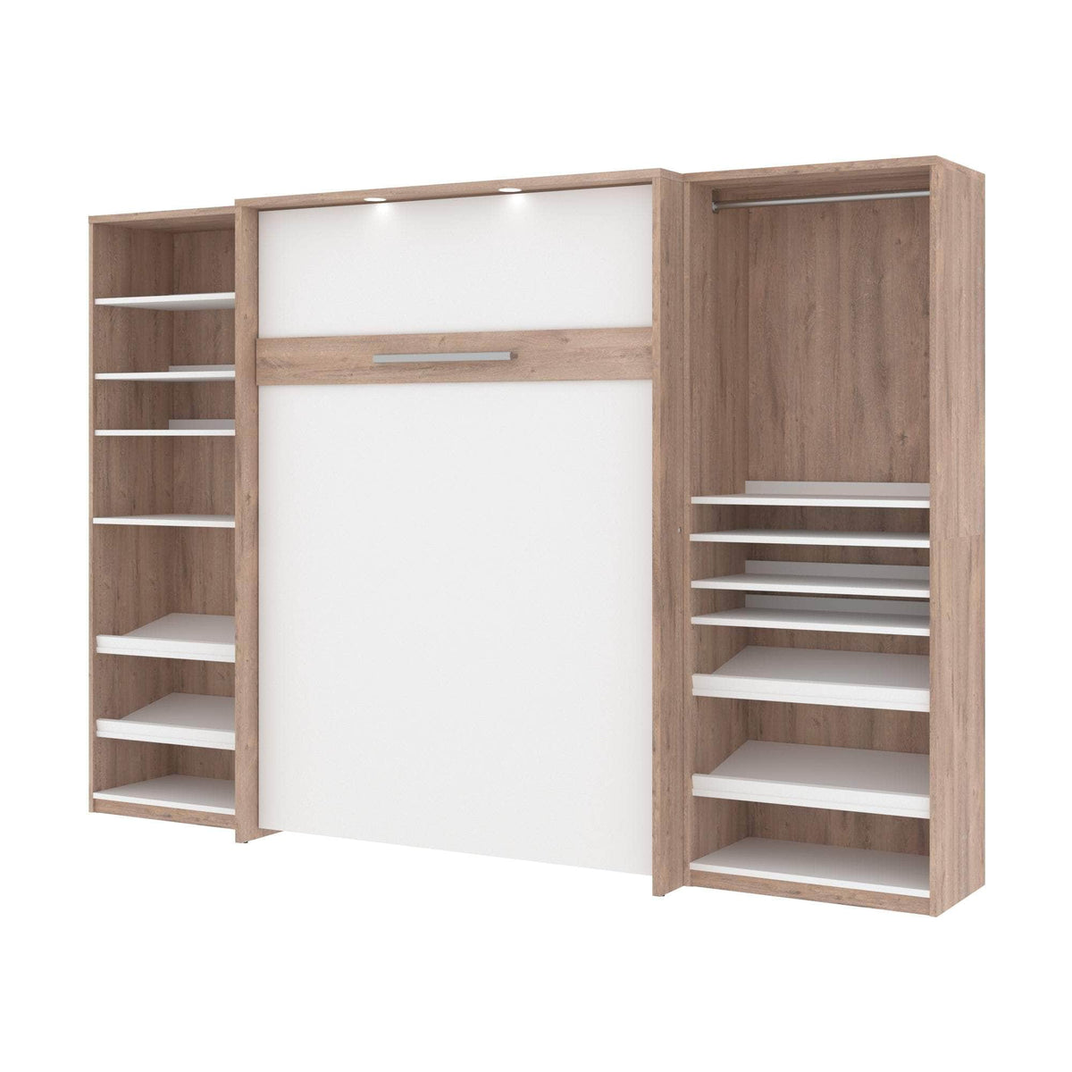 Modubox Cielo Full Murphy Wall Bed with 2 Closet Organizers, image 3