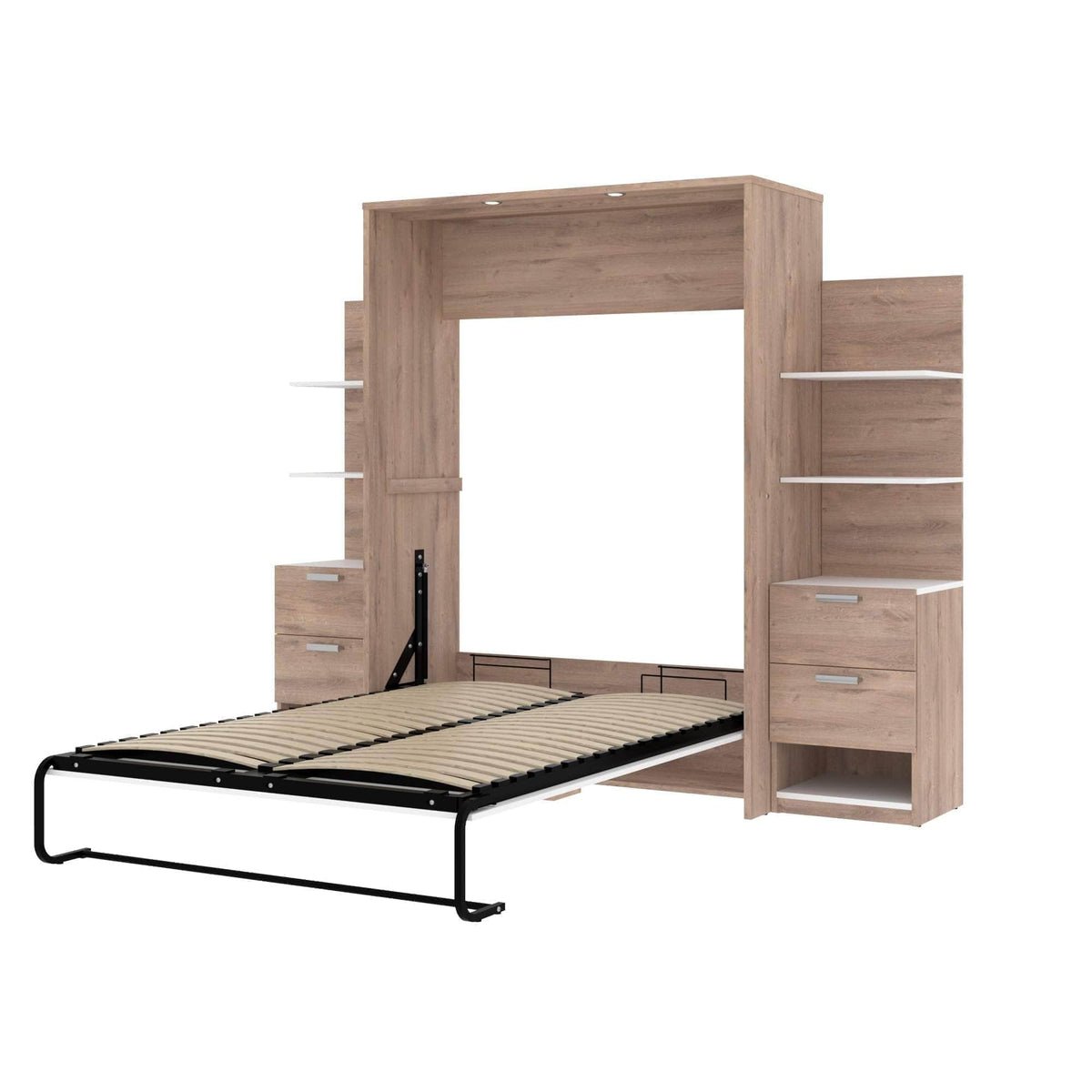 Modubox Cielo Full Murphy Wall Bed with Storage (98W), image 4