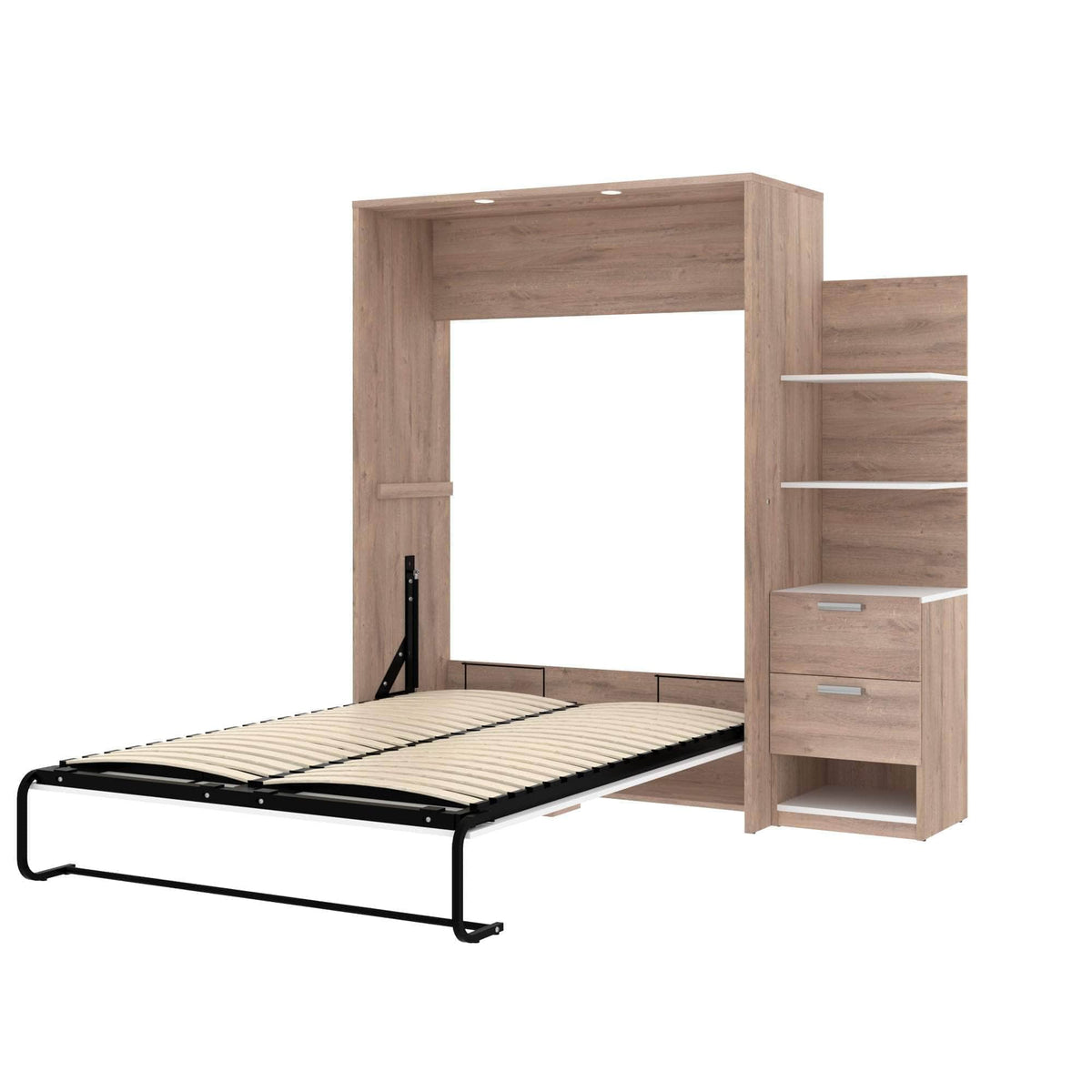Modubox Cielo Full Murphy Wall Bed with Storage Cabinet (79W), image 3