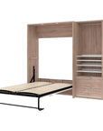 Modubox Cielo Full Murphy Wall Bed with Storage Cabinet (89W), image 4