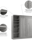 Modubox Versatile Full Murphy Wall Bed and 1 Storage Unit, image 16