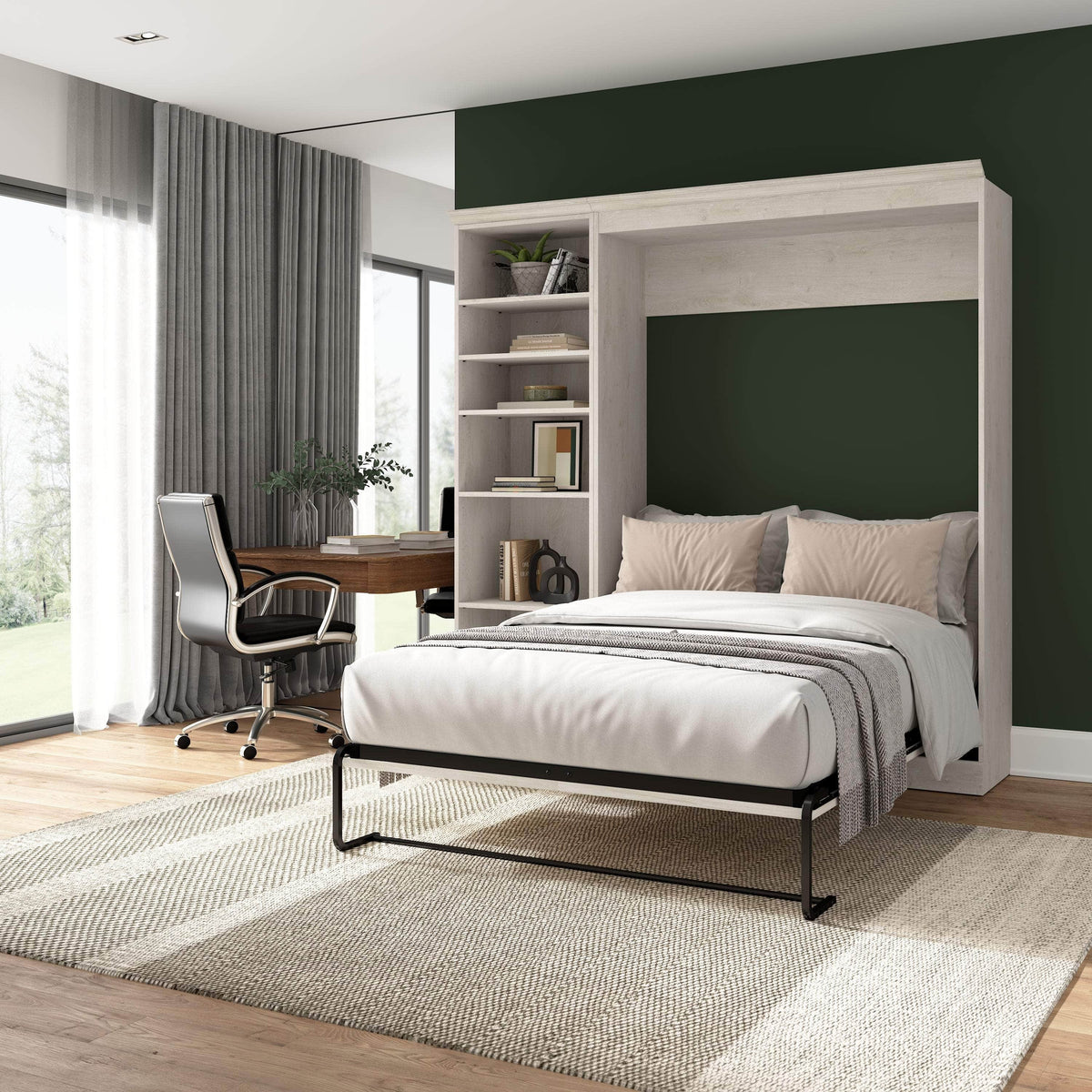 Modubox Versatile Full Murphy Wall Bed and 1 Storage Unit, image 20