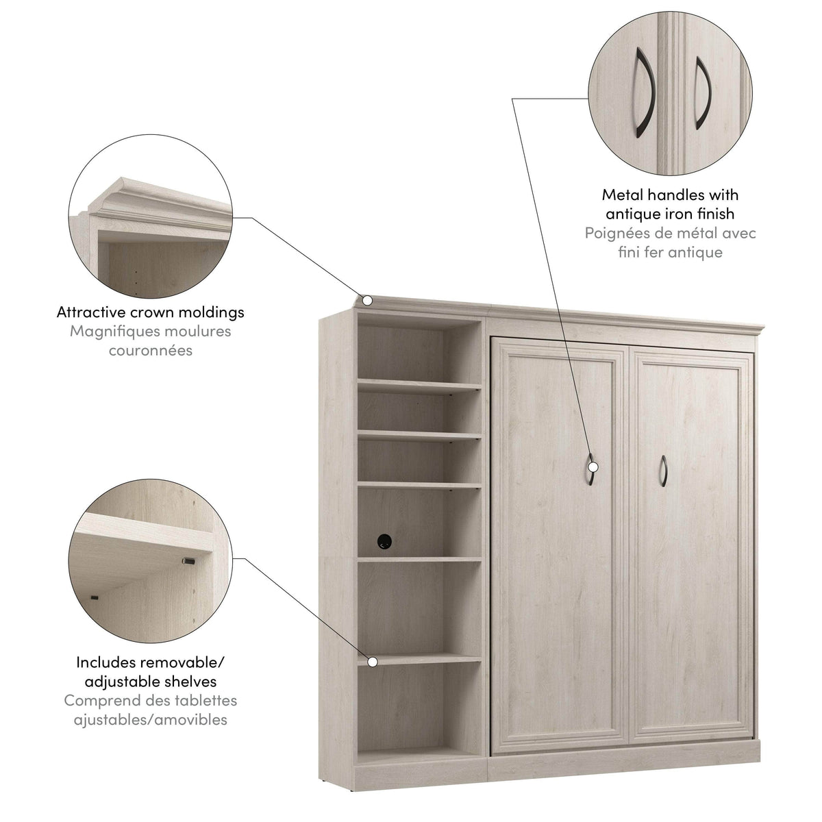 Modubox Versatile Full Murphy Wall Bed and 1 Storage Unit, image 28