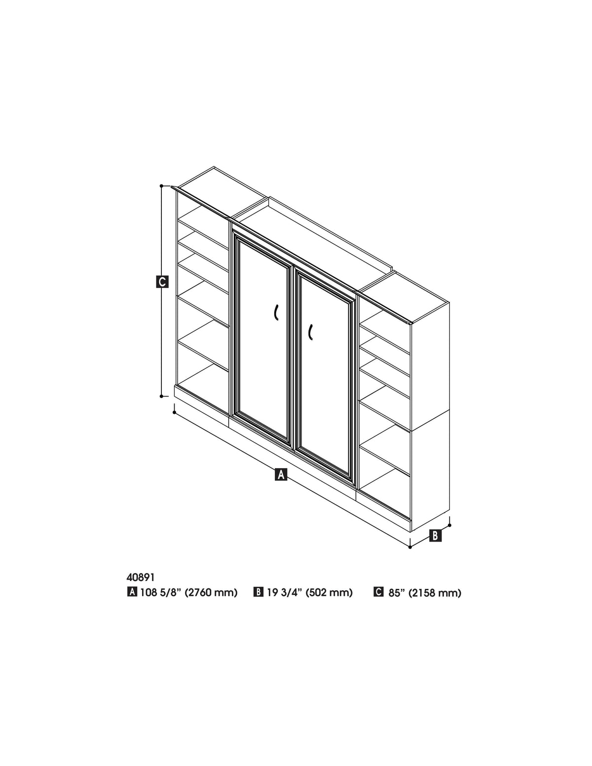 Modubox Versatile Full Murphy Wall Bed and 2 Storage Units, image 26