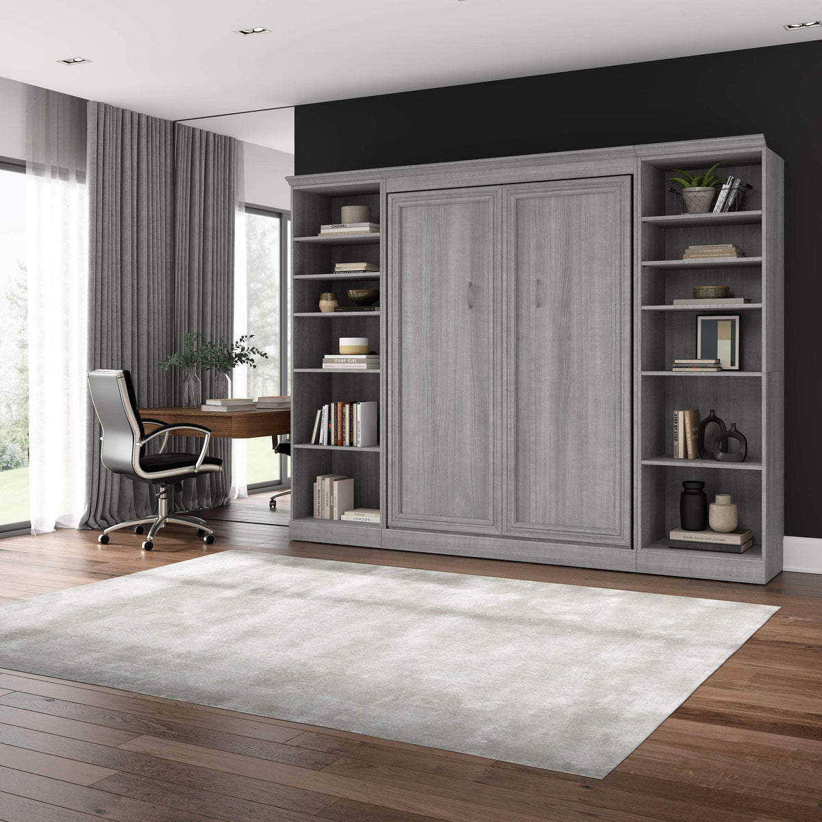 Modubox Versatile Full Murphy Wall Bed and 2 Storage Units, image 9