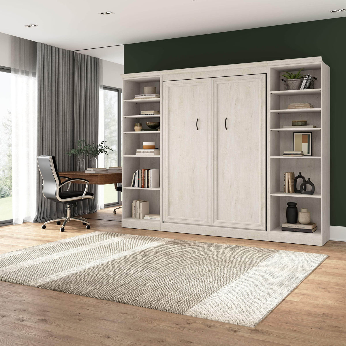 Modubox Versatile Full Murphy Wall Bed and 2 Storage Units, image 21