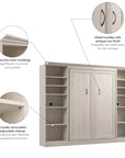 Modubox Versatile Full Murphy Wall Bed and 2 Storage Units, image 27