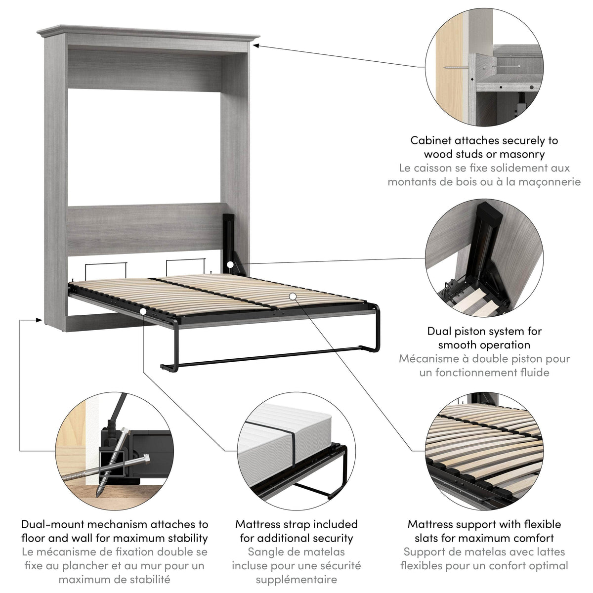 Modubox Versatile Full Size Murphy Bed, image 12