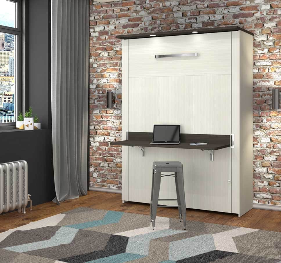 Modubox Lumina Full Murphy Wall Bed with Desk, image 2