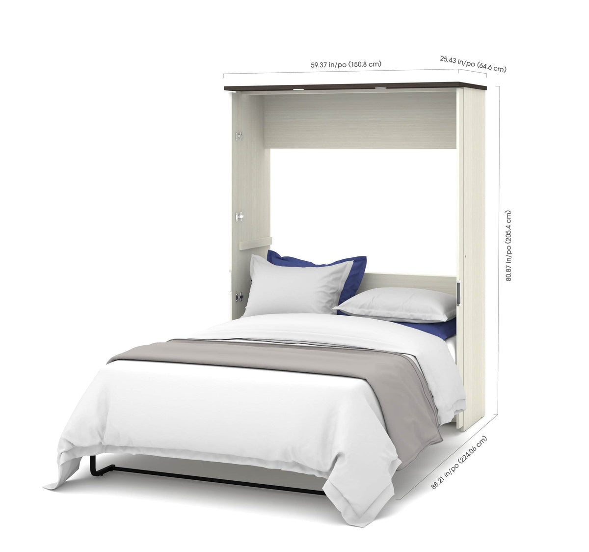 Modubox Lumina Full Murphy Wall Bed with Desk, image 6