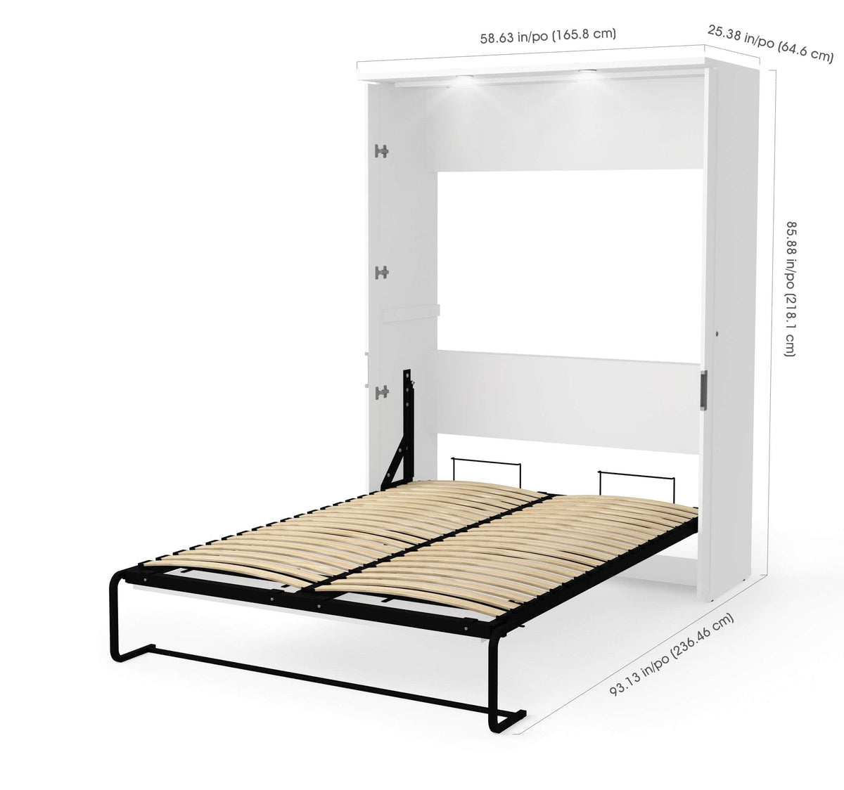 Modubox Lumina Full Murphy Wall Bed and 1 Storage Unit (82“), image 4