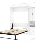 Modubox Lumina Queen Murphy Wall Bed and 1 Storage Unit (89”), image 6