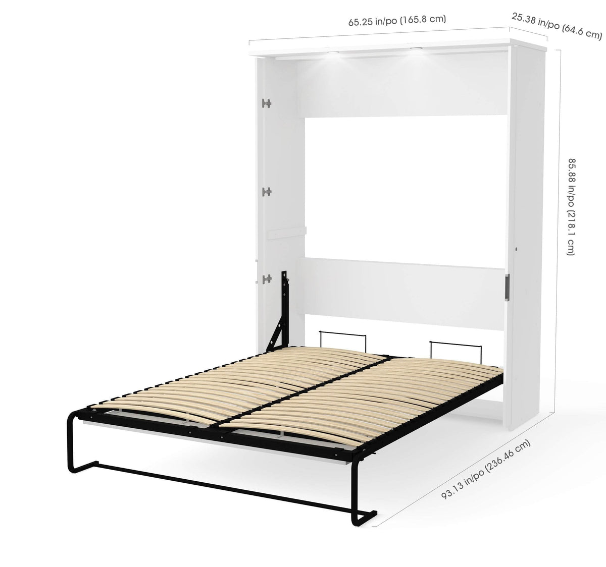 Modubox Lumina Queen Murphy Wall Bed and 1 Storage Unit (89”), image 7