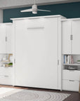 Modubox Lumina Queen Murphy Wall Bed and 2 Storage Units (113”) White, image 2