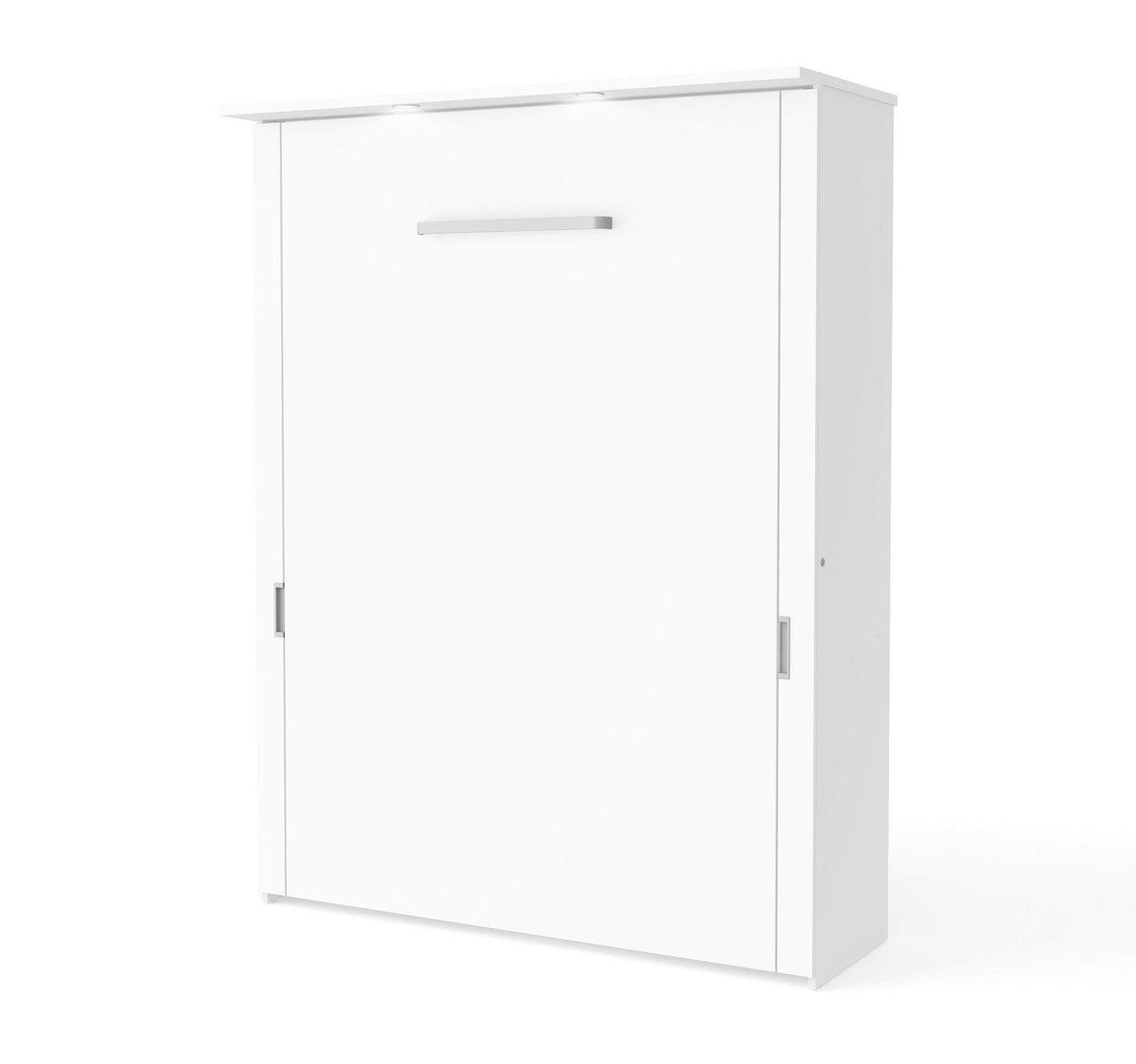 Modubox Lumina Queen Murphy Wall Bed and 2 Storage Units (113”) White, image 6