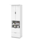 Modubox Lumina Queen Murphy Wall Bed and 2 Storage Units (113”) White, image 8
